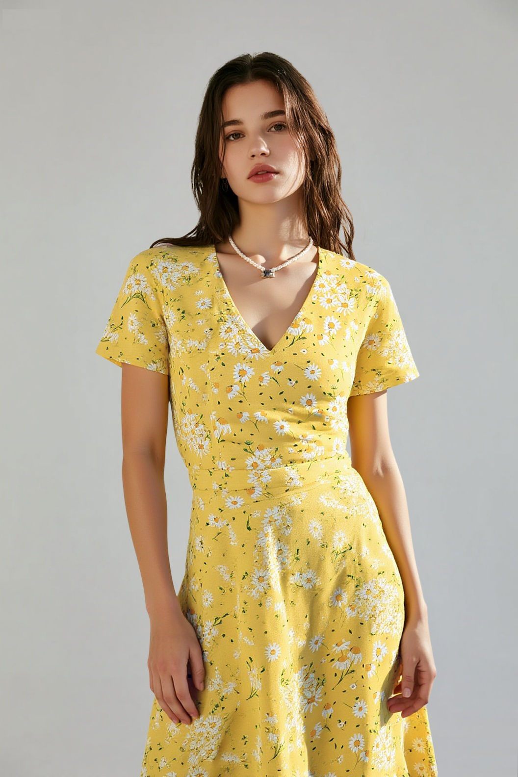 Women's Summer Small Flower Beach Vacation Casual Print Dress